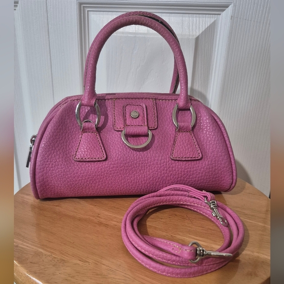 Tommy Hilfiger Mini Pink Leather Satchel With Detachable Shoulder Strap Vintage - Picture 2 of 16